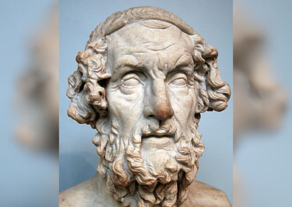 Marble terminal bust of Homer. Roman copy of a lost Hellenistic original of the 2nd c. BCE