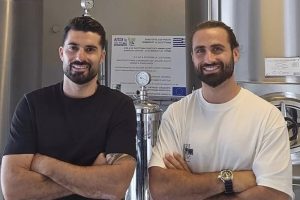 Nikos and Kyriakos Moraitis, brothers and partners of a microbrewery in Kefalonia