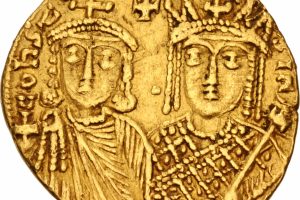 Gold solidus showing Irene as regent along her son Constantine VI

Credit - Wikipedia