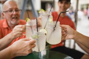 Group of Friends Enjoying Lemonade