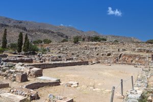 Ancient Minoan palace of Kato Zakros at Crete island in Greece